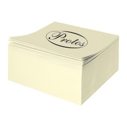 Kostka papierowa Protos - kremowy 85 mm x 85 mm x 30 mm