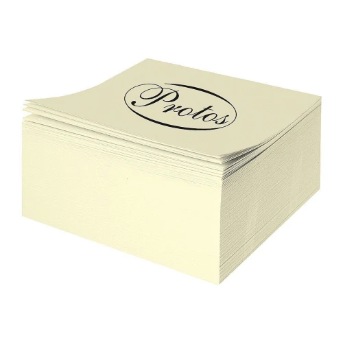 Kostka papierowa Protos - kremowy 85 mm x 85 mm x 30 mm