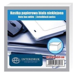Kostka papierowa Interdruk - biały 85 mm x 85 mm x 35 mm (KOSPAPNK)