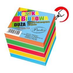 Kostka papierowa Protos - mix 83 mm x 83 mm x 80 mm