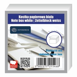 Kostka papierowa Interdruk - biały 85 mm x 85 mm x 50 mm (KOSPAPNK5)