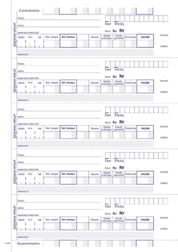 Druk samokopiujący Michalczyk i Prokop Kwitariusz przychodowy A5,oryg.+ 2 kopie A5 60k. (400-3)