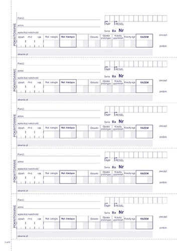 Druk samokopiujący Michalczyk i Prokop Kwitariusz przychodowy A5,oryg.+ 2 kopie A5 60k. (400-3)