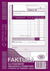 Druk offsetowy Michalczyk i Prokop Faktura dla podatników zwolnionych z podatku VAT A5 80k. (202-3E)