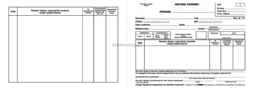 Druk offsetowy Stolgraf Historia choroby Poradni 1/2 A3 100k. (Z3)