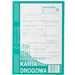 Druk offsetowy Michalczyk i Prokop Karta drogowa � sam. osob. Numerowana A5 A5 80k. (802-3-N)