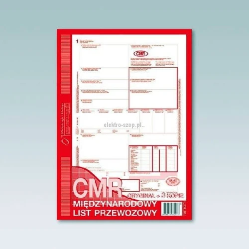 Druk offsetowy Michalczyk i Prokop CMR Międzynarodowy list przewozowy A4 80k. (800-1)