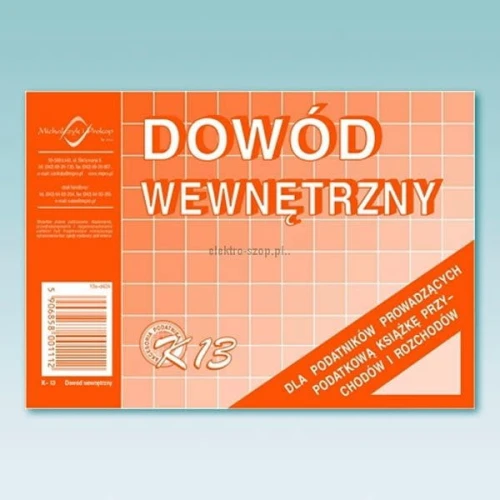 Druk offsetowy Michalczyk i Prokop Dowód wewnętrzny A6 50k. (K-13)