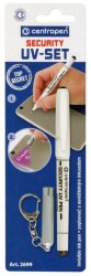 Marker specjalistyczny Centropen UV-pen + lampka, biały 0,6-1,0 mm okrągła końcówka (2699)