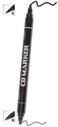 Marker do cd Cresco dwustronny, czarny B/M mm (212100)