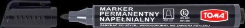 Marker permanentny Toma, czarny 1,5 mm okrągła końcówka (TO-222 3 2)