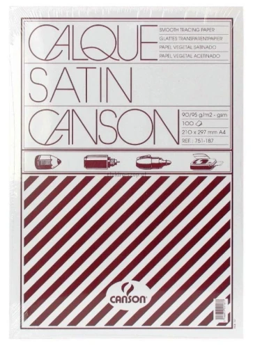Kalka kreślarska Canson A4 - przezroczysty 90 g 210 mm x 297 mm (200751187)