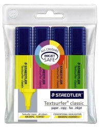 Zakreślacz Staedtler 4 kolory, mix 1,0-5,0 mm (364WP4h)