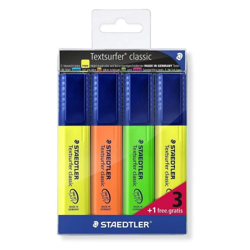 Zakreślacz Staedtler 4 kolory, mix 1,0-5,0 mm (364WP4h)