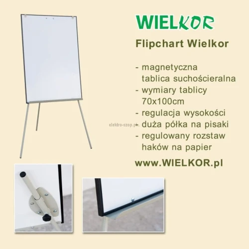 Tablica flipchart Wielkor 700 mm x 1000 mm