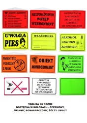 Tabliczka informacyjna Zbimar 125 mm x 176 mm (B6)