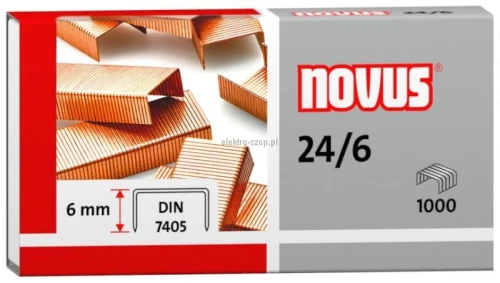 Zszywki 24/6 Novus miedzianowe 24/6 1000 szt (040-0206)