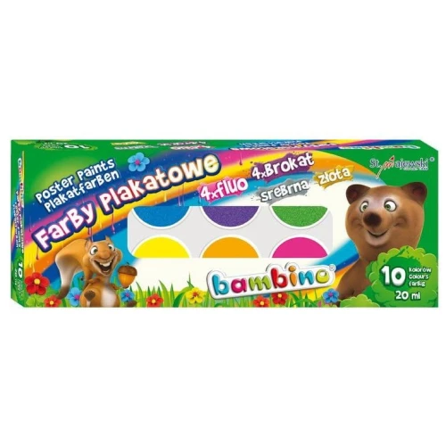 Farby plakatowe St.Majewski kolor: mix 20 ml 10 kol. (5903235001956)