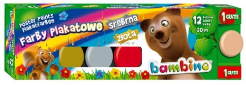 Farby plakatowe St.Majewski Polly pocket kolor: mix 20 ml 12 kol.