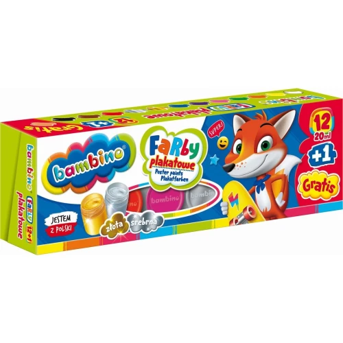 Farby plakatowe St.Majewski Polly pocket kolor: mix 20 ml 12 kol.