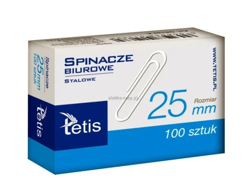 Spinacz okrągły Tetis 25 mm 100 szt (GS140-A)