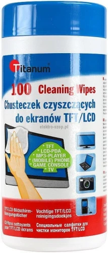 Chusteczki Titanum do czyszczenia ekranów LCD/TFT 100 szt