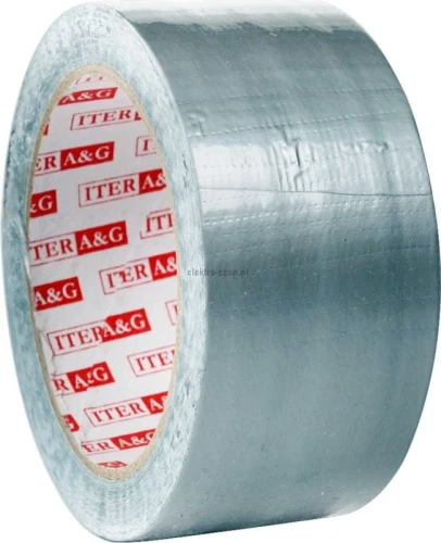 Taśma specjalnego przeznaczenia Iter A&amp;G wzmacniana srebrna 48 mm 20 m