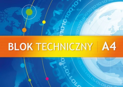 Blok techniczny Kreska A4 biały 240g 10k 210 mm x 297 mm