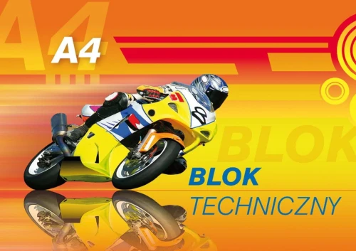 Blok techniczny Kreska A4 biały 240g 10k 210 mm x 297 mm