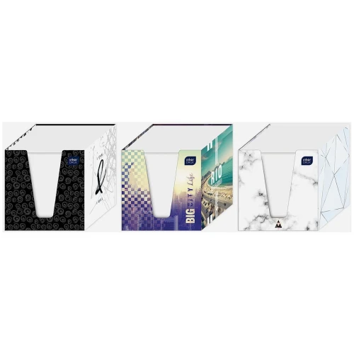 Kostka papierowa Interdruk - biały 90 mm x 90 mm x 90 mm (KOSPAPBKUBP)