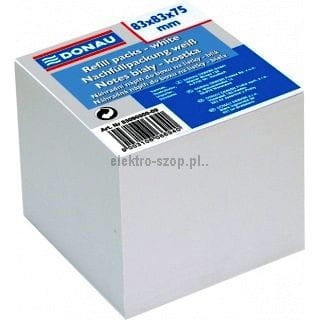 Kostka papierowa Donau - biały 83 mm x 83 mm x 75 mm (8309000-09)