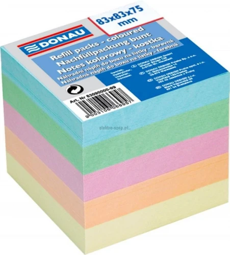 Kostka papierowa Donau - mix 83 mm x 83 mm x 75 mm (8309000-99)