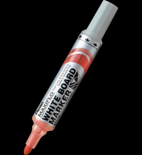 Marker suchościeralny Pentel, czerwony 2,0-2,5 mm okrągła końcówka