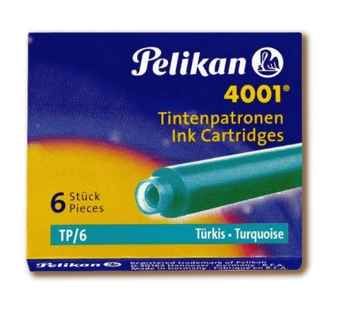 Naboje krótkie Pelikan TP/6 turkusowy (301705)