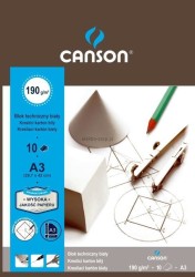 Blok techniczny Canson A3 biały 190g 10k 297 mm x 420 mm (100554887)