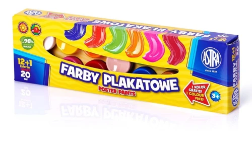 Farby plakatowe Astra kolor: mix 20 ml 13 kol. (301115005)