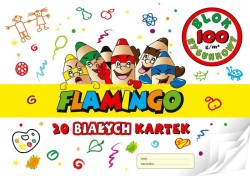 Blok rysunkowy Flamingo biały A4 20 kartek 100g/m?