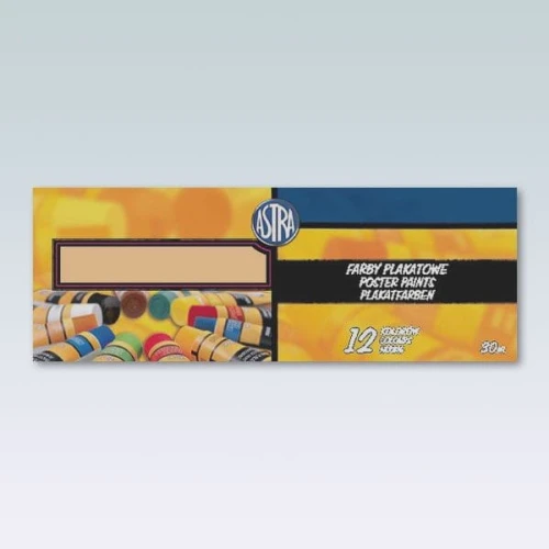 Farby plakatowe Astra kolor: mix 30 ml 12 kol. (83110901)