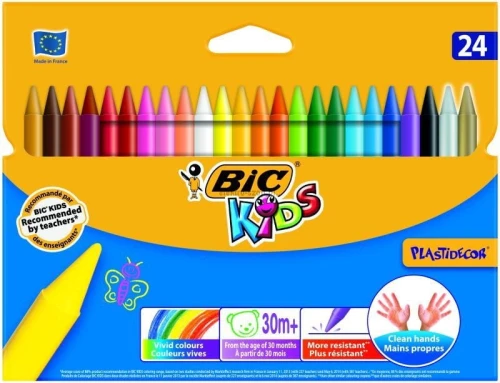 Kredki świecowe Bic Kids Plastidecor 24 kol 24 kol. (829772)