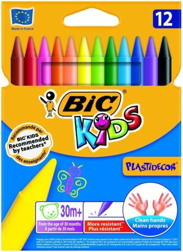 Kredki świecowe Bic Kids Plastidecor 12 kol 12 kol. (920299)