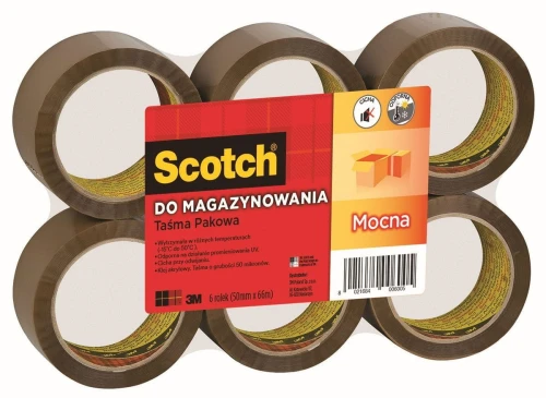 Taśma pakowa Scotch brązowa 50 mm 66 m (S5066F6)