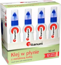 Klej w płynie Titanum z metalową kulka 50ml