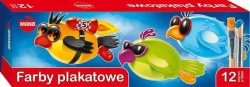 Farby plakatowe Mona kolor: mix 20 ml 12 kol.