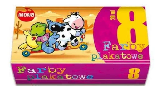 Farby plakatowe Mona kolor: mix 20 ml 8 kol.