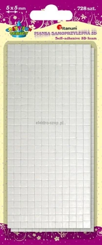 Plaster samoprzylepny Titanum Craft-Fun Series pianka 3D 75 mm x 75 mm (EB885)