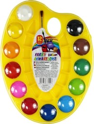 Farby akwarelowe Fun&amp;Joy w paletce 12 kol. (FJ-12K30PAL)