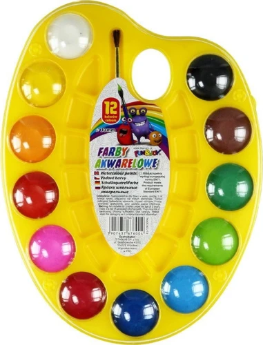 Farby akwarelowe Fun&amp;Joy w paletce 12 kol. (FJ-12K30PAL)