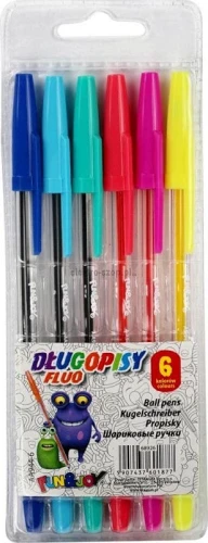 Komplet długopisów Titanum fluo 6 kolorów