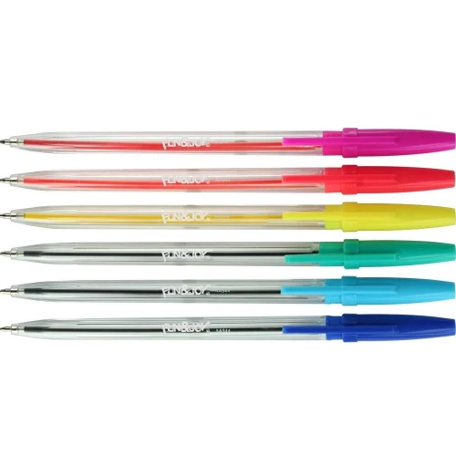 Komplet długopisów Titanum fluo 6 kolorów