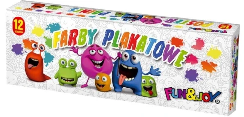 Farby plakatowe Fun&amp;Joy kolor: mix 20 ml 12 kol. (FJ-012)